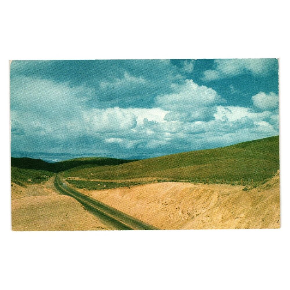 Vintage Emigrants Pass Postcard Nevada Scenic Highway Travel Roadway Mountains